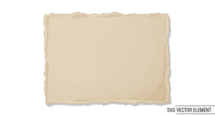 Fototapeta premium Torn Paper Texture Isolated on White Background - Vintage Blank Card