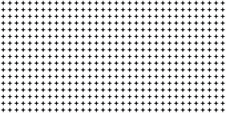 subtle black and white seamless texture featuring repeating geometric grid, cross marks, and halftone effect. Vector illustration and transparent png.