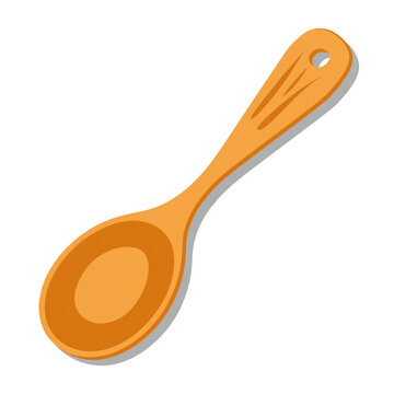 A wooden spoon on a black background