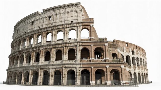 Historic Roman Colosseum ancient amphitheater landmark architecture in Rome Italy travel tourism
