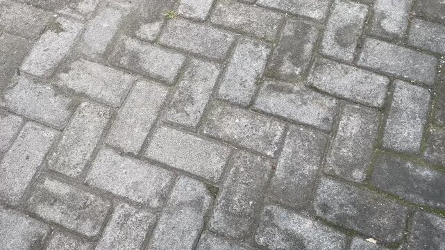 Herringbone Grey Brick Pavement Texture