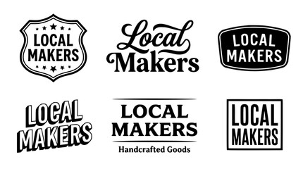 Fototapeta premium Local makers logo designs for handcrafted goods and products