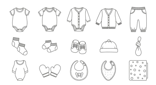 Baby clothes and accessories collection 1.
