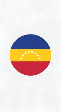 Venezuela flag icon circle symbol.