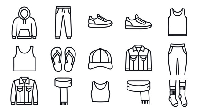 Collection of various clothing items 2.