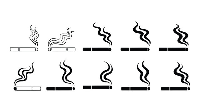 Cigarette smoking patterns and smoke trails