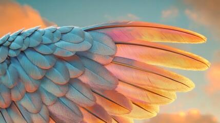 Obraz premium archaeopteryx feathers with iridescent tones generative ai