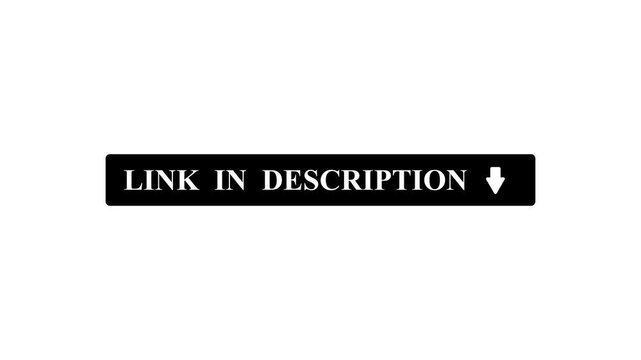 Link in Description Green Button Banner with Down Arrow Call to Action Design.