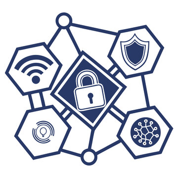 Fintech Logo Using Connected Hexagon Nodes