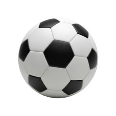 Fototapeta premium Classic black and white soccer ball isolated on transparent background