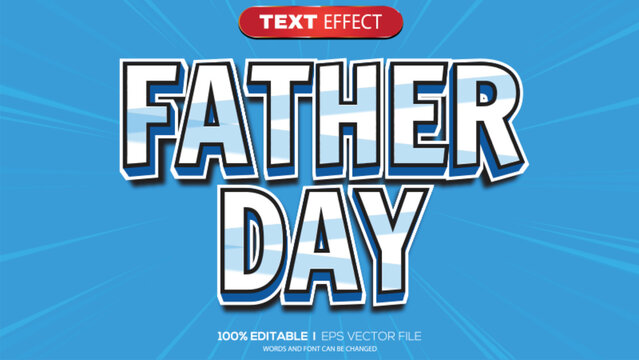 3d text effect father day theme
