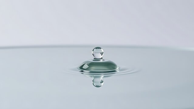 meson. A single droplet of mercury rolling across a clear glass pane. STEM education sheets, lab safety posters, designed for STEM education and laboratory safety posters.