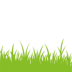 Obraz premium Vibrant green grass on black background