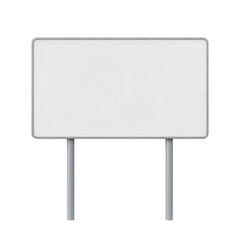 Fototapeta premium A blank billboard on two poles isolated on transparent background