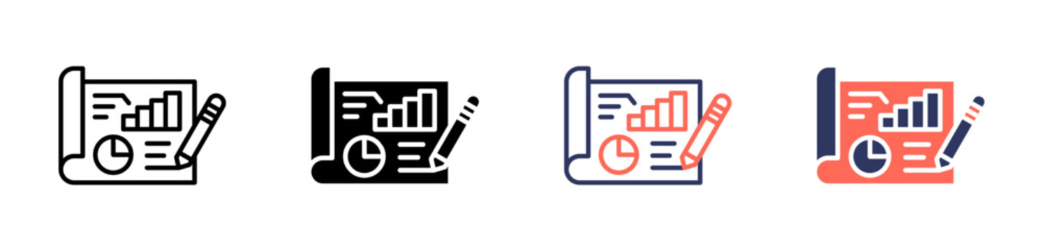 project icon set multiple style collection