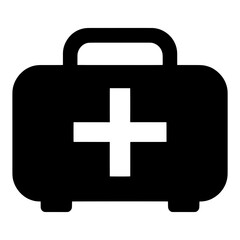 Fototapeta premium Medical First Aid Kit Line Icon
