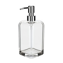 Obraz premium Elegant glass soap dispenser with pump mechanism for bathroom use