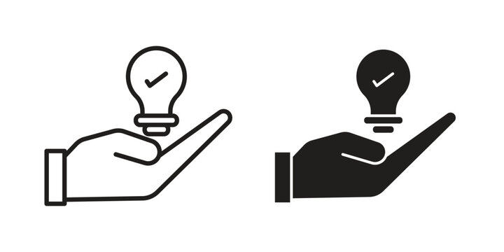 Solution icon in line design. icon for website design, mobile app, ui