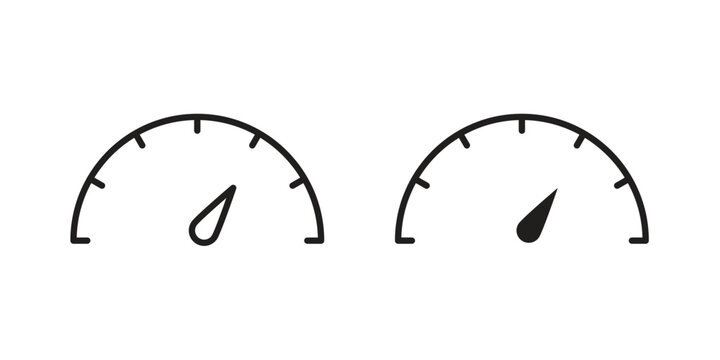 Speedometer icon in line design. icon for website design, mobile app, ui