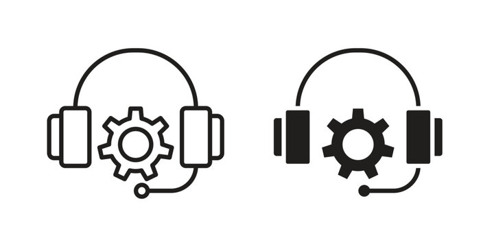 Technical support icon in line design. icon for website design, mobile app, ui