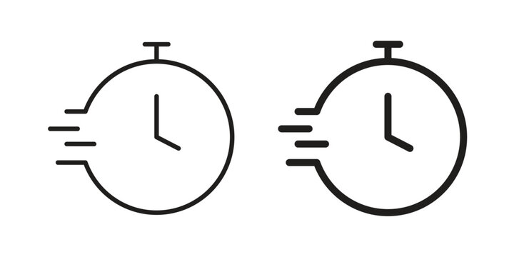 Time fast icon in line design. icon for website design, mobile app, ui