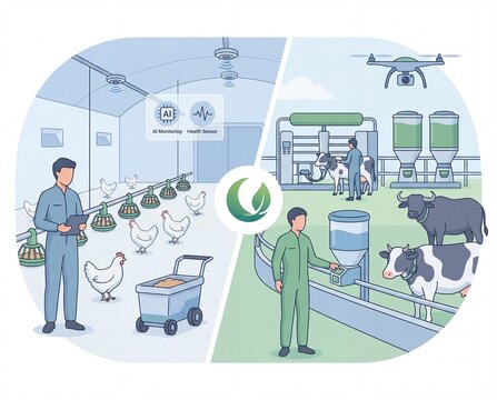 Revolutionizing Livestock Care Implementing Smart Farming and Agricultural Technology for Sustainable and Efficient Animal Husbandry Practices