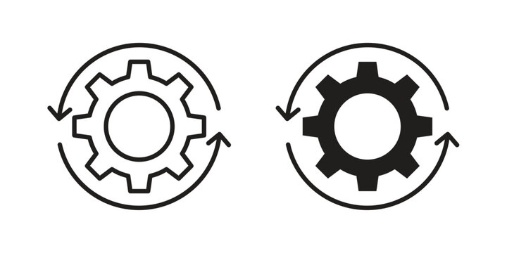 Workflow icon in line design. icon for website design, mobile app, ui