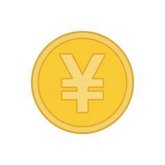 Obraz premium Golden chinese yuan coin symbol on black background