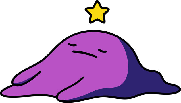 Abstract Slime Liquid Shape Colorful Flat Vector Illustration