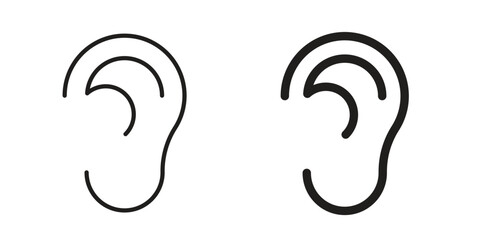 Obraz premium Ear icon for ui app design and web designs