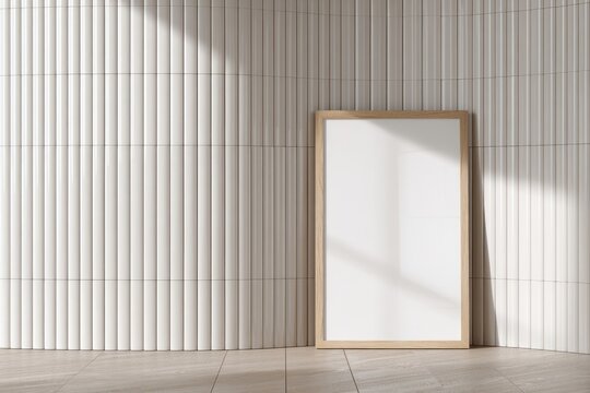 Minimalist blank frame interior design.