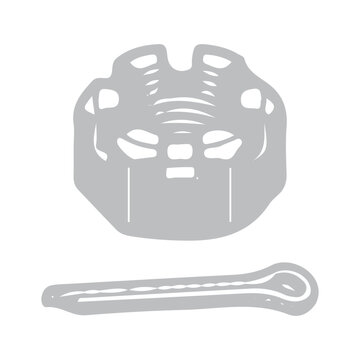 a castle nut and a cotter pin, which are specialized mechanical fasteners
