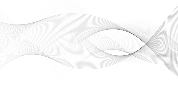 gray wave curve lines banner background design. Digital frequency track equalizer. Stylized line art background. modern soft luxury texture with smooth and clean vector subtle background illustration