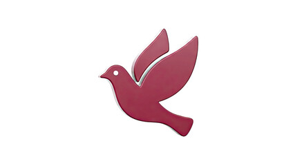 Obraz premium 3D Maroon Dove Icon