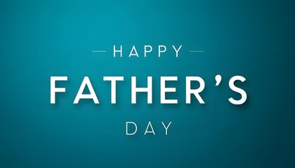 Fototapeta premium Happy fathers day message on blue background with white text