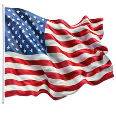 Obraz premium Waving American flag illustration
