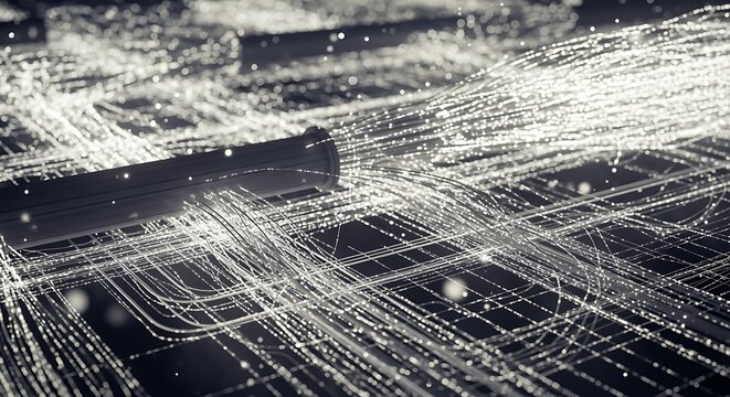 Futuristic Network Connections Digital Lines.