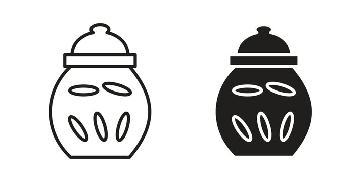 Cookies jar icon in line design. editable stroke icon vector. EPS10