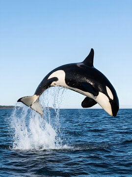  Orca Whale Breaching Ocean in Spectacular Jump