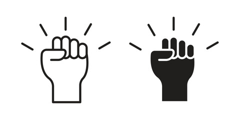 Obraz premium Empowerment icon in line design. editable stroke icon vector. EPS10