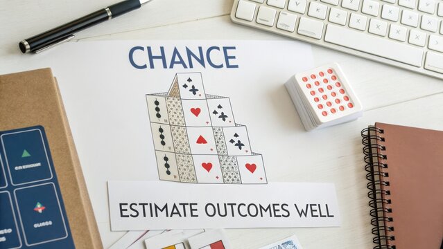 Playing Cards, Chance Concept, Business Strategy, Estimate Outcomes Well, Risk Assessment in Decision Making