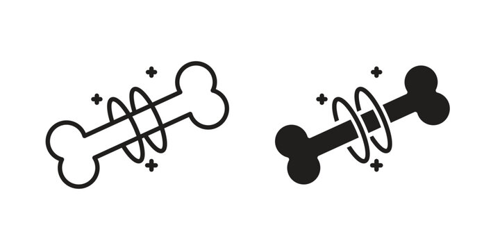 Strong healthy bones icon set concept vector graphics for web UI