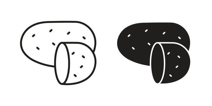 Sweet potato icon set concept vector graphics for web UI