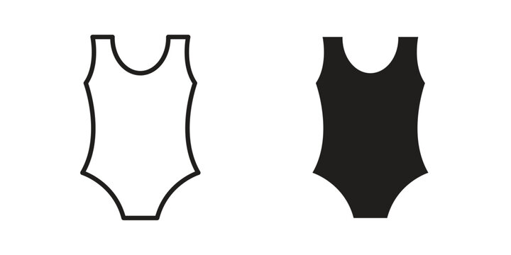 Swimsuit icon set concept vector graphics for web UI