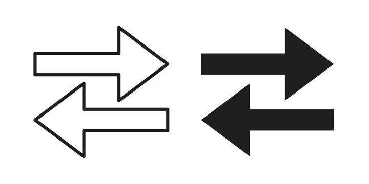 Transfer arrows icon set concept vector graphics for web UI