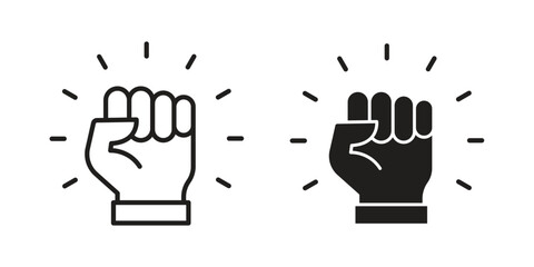 Obraz premium Will power icon set concept vector graphics for web UI