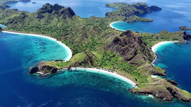 Komodo Island Dual Bay Coastal Landscape