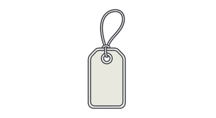 Fototapeta premium Blank Price Tag Hanging on a Loop