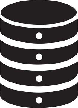 Database server icon vector &ndash; data storage, network, and cloud technology symbol .