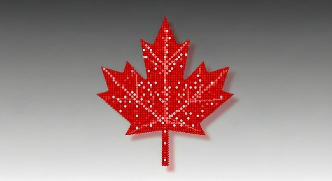 Vibrant red maple leaf symbolizing canada day celebrations and national pride